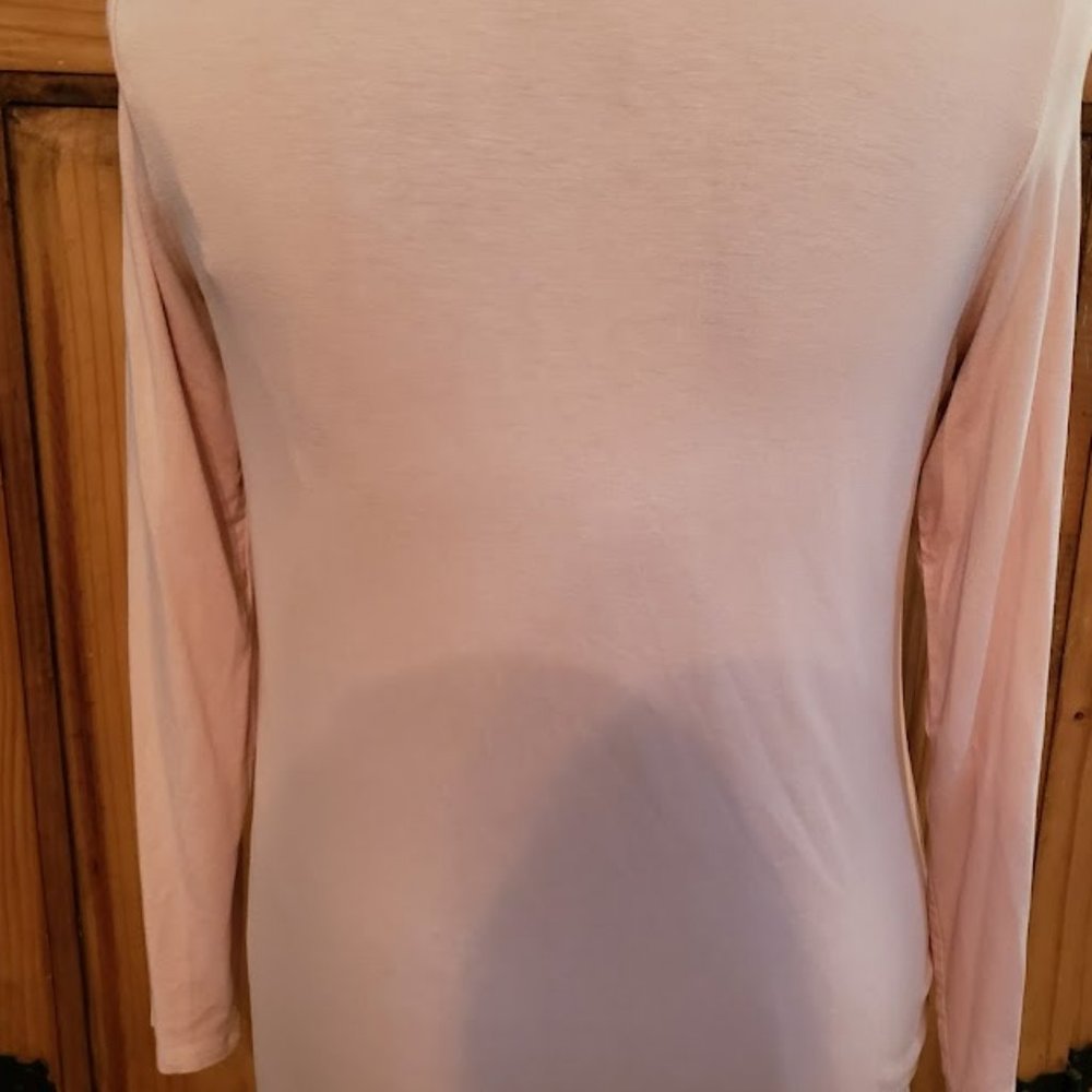 Chico's  SZ 2 Women's Ultimate Tee Pink Chico's 2 Large Long Sleeve - Picture 3 of 4